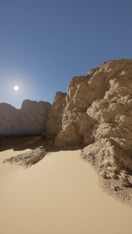 desert landscape with rocks and sand