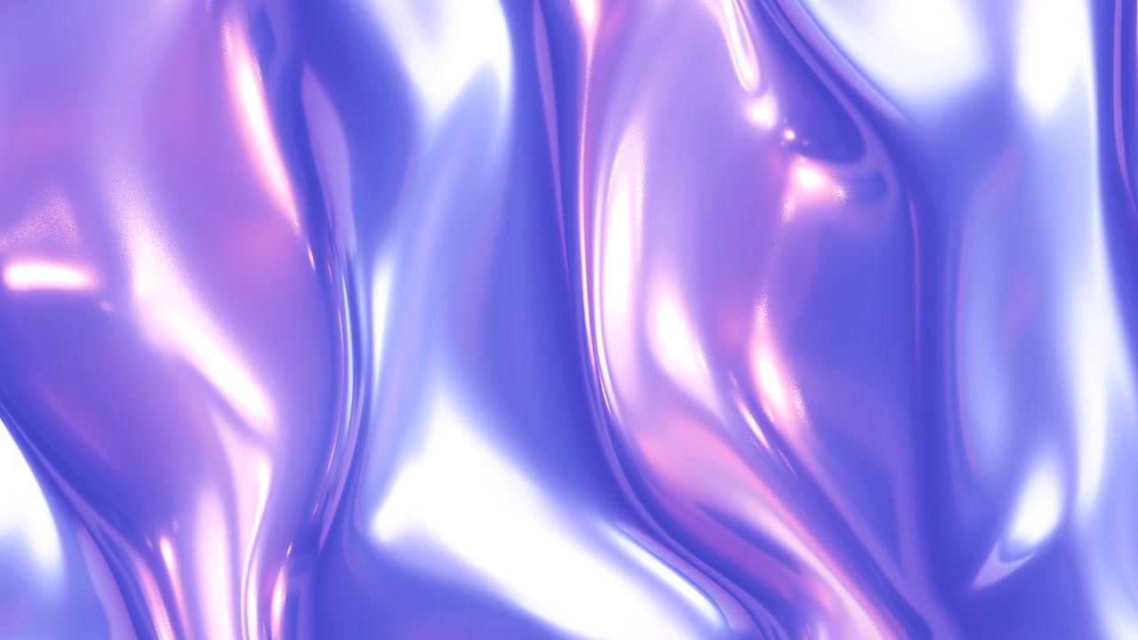 Abstract Iridescent Fluid Metallic Surface with Purple and Blue Waves