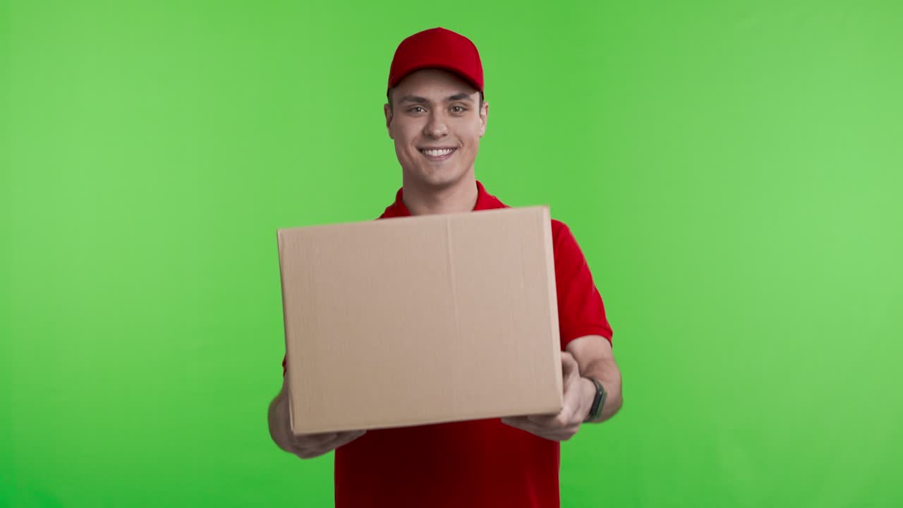 persona de entrega con una caja