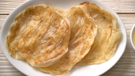 roti with sweetened condensed milk - muslim food style