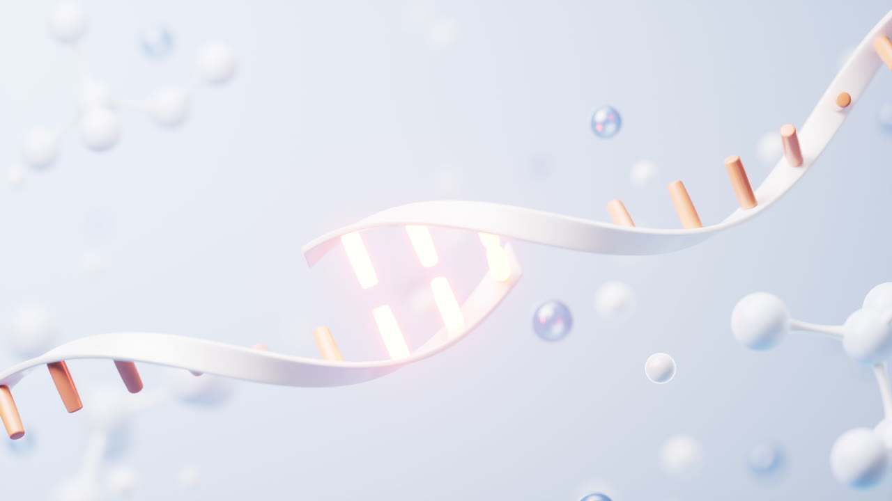 dna와 생물학적 개념, 3d 렌더링
