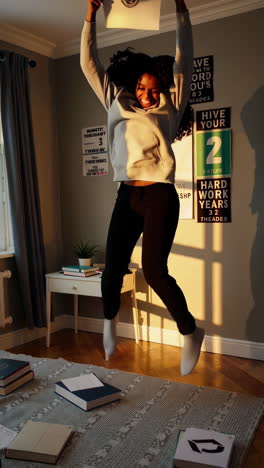 happy woman celebrating success
