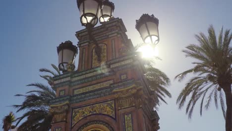 spanish tower-fountain in vejer de la frontera, cádiz
