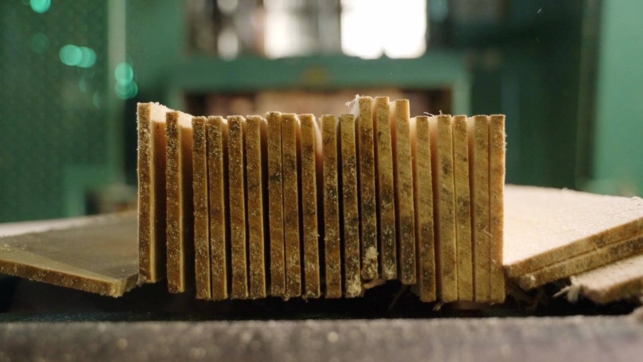 Closeup Of Wooden Slats From Poplar Wood For Pencil Making In Pulwama, India.