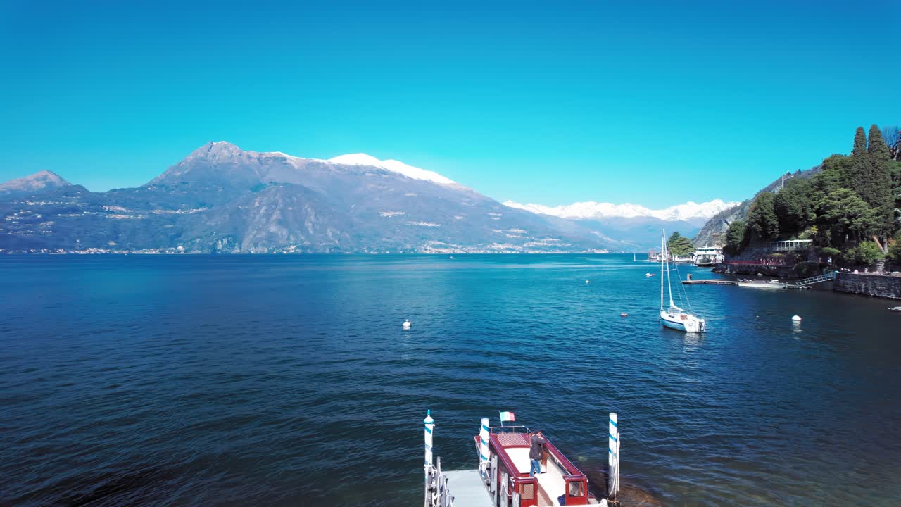 vista panorámica del lago como, en italia