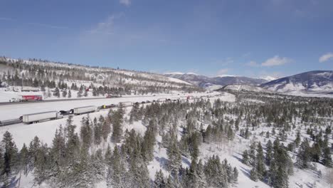 Silverthorne-Forest-and-I-70-Highway-with-Traffic