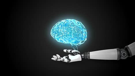 mano robótica que presenta el cerebro humano digital