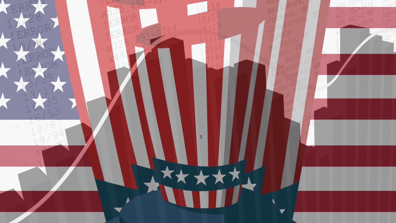 미국 발과  모자의 애니메이션 및 통계 처리