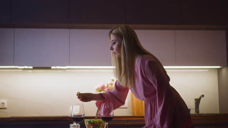 drink spiker pours soporific medicine into glass of lover