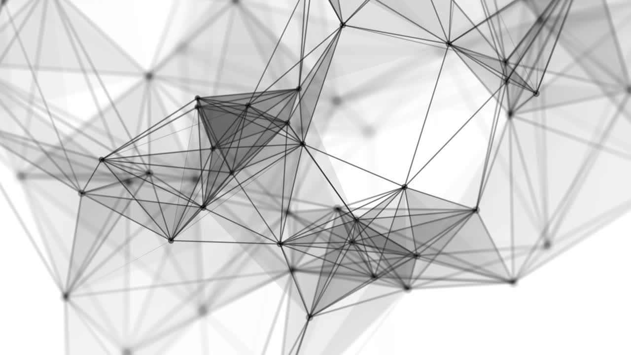 Fantastic plexus animation with modern triangles in slow motion, 4096x2304 loop 4K