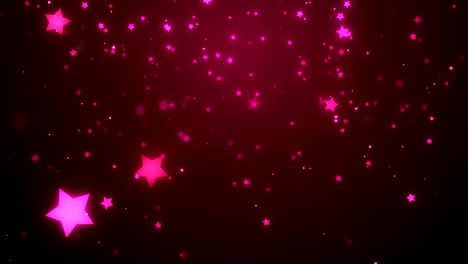 pink falling glitter stars