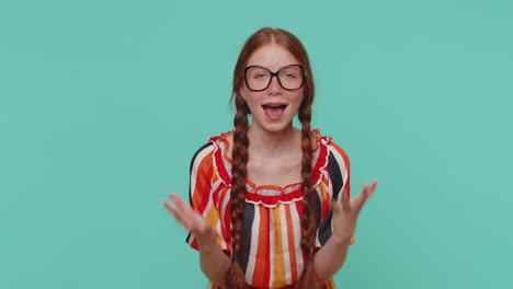 redhead girl screams from stress tension problems feels horror hopelessness fear surprise shock rage