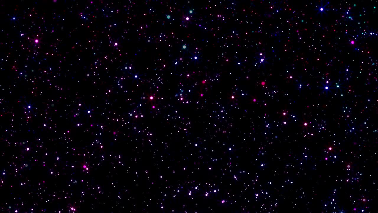 Background with abstract shiny flickering colored particles
