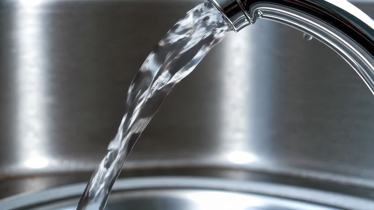 agua que fluye de un grifo