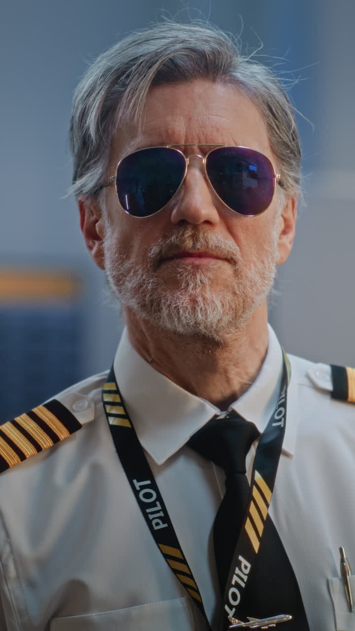 Close-up portrait of a pilot