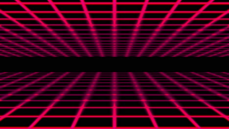 Neon-red-grid-pattern-in-rows-in-dark-galaxy-in-80s-style