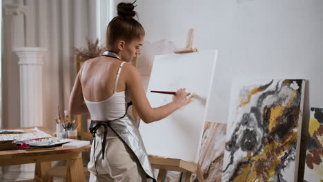 artist creating a painting