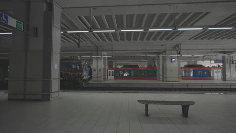 empty train station platform