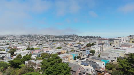 drone footage captures the excelsior neighborhood of san francisco, revealing vibrant streets, diverse homes, and the gentle slopes that shape the character of these residential districts