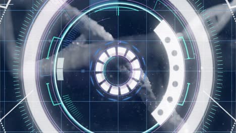 animación del escaneo del alcance sobre la cadena de adn