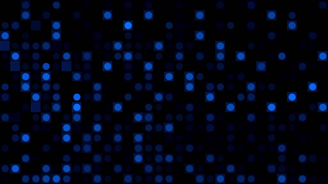 파란 원과 사각형 패턴 추상적인 배경