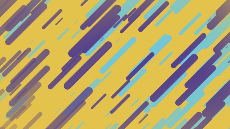 Abstract blue yellow lines seamless loop motion animation