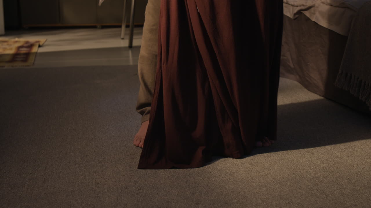 Close-up of people in bedroom