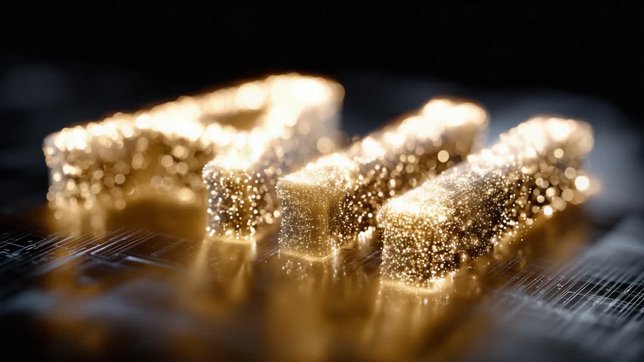 A mesmerizing display of sparkling particles converges to form the number 44, encapsulating a shimmering elegance that captivates the viewer's imagination