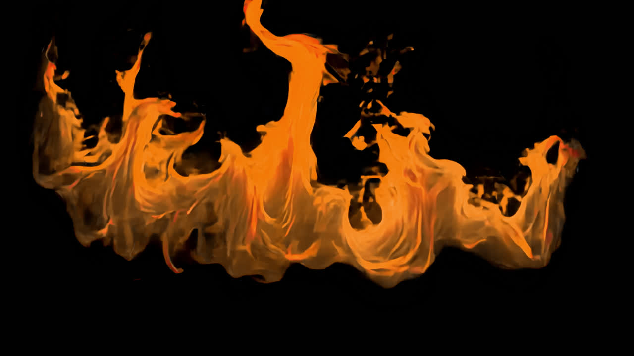 Fire border animated overlay, transparent 4K video, alpha channel, ProRes 4444