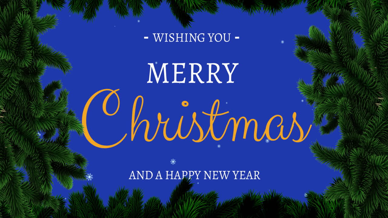 크리스마스 축하와 새해 축하 텍스트의 애니메이션