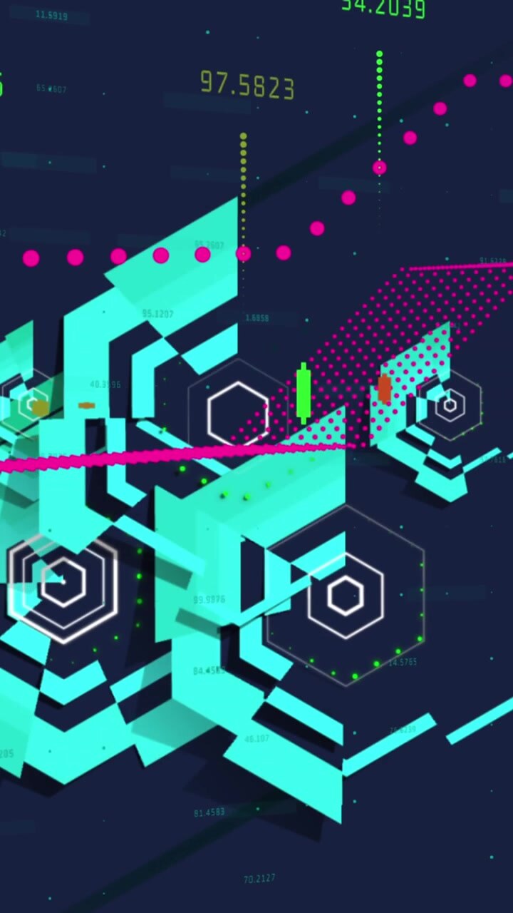 Animation of financial data processing and statistics