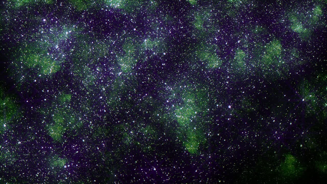 Captivating purple and green nebula with stars scattered in the cosmos