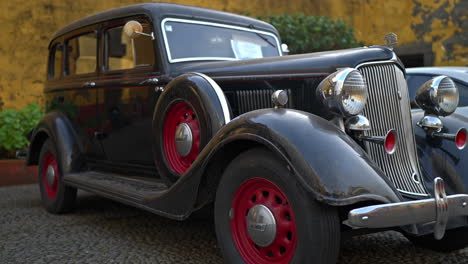 vintage black plymouth car