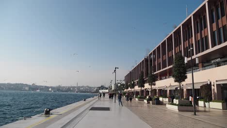 beautiful seaside promenade in istanbul, turkey