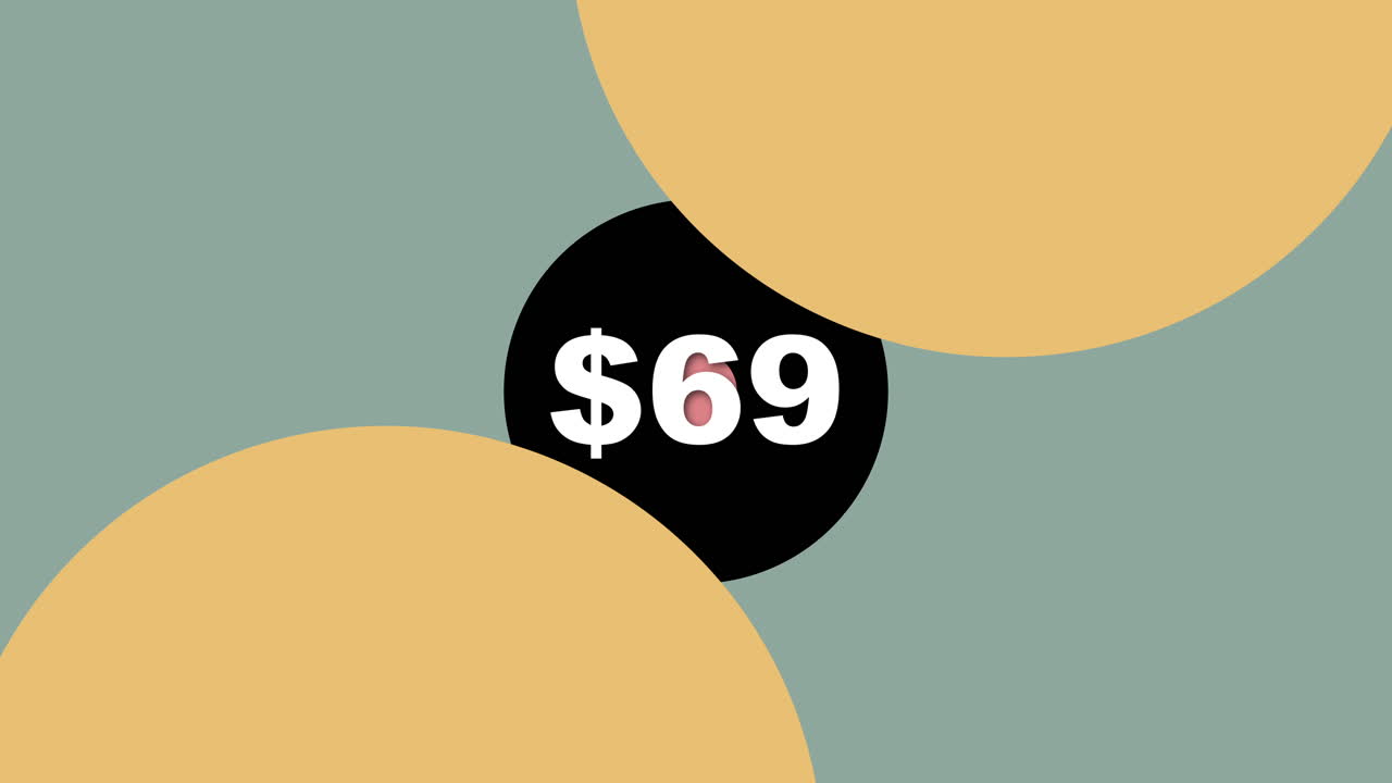 Explora un cautivador diseño gráfico de precios que muestra colores vibrantes y formas modernas