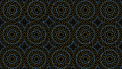 decorative pattern mosaic animation with blue and yellow lines. minimal motion graphic background concept