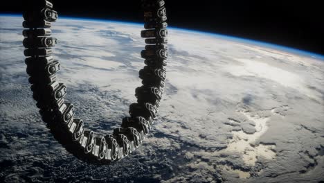 futuristic-space-station-on-Earth-orbit