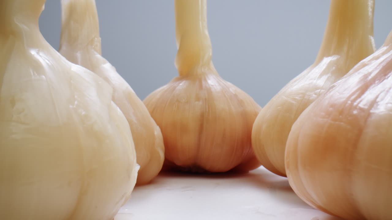 전체 발효 된 마늘, 발효 된 매운 채소, 고품질 4k 영상