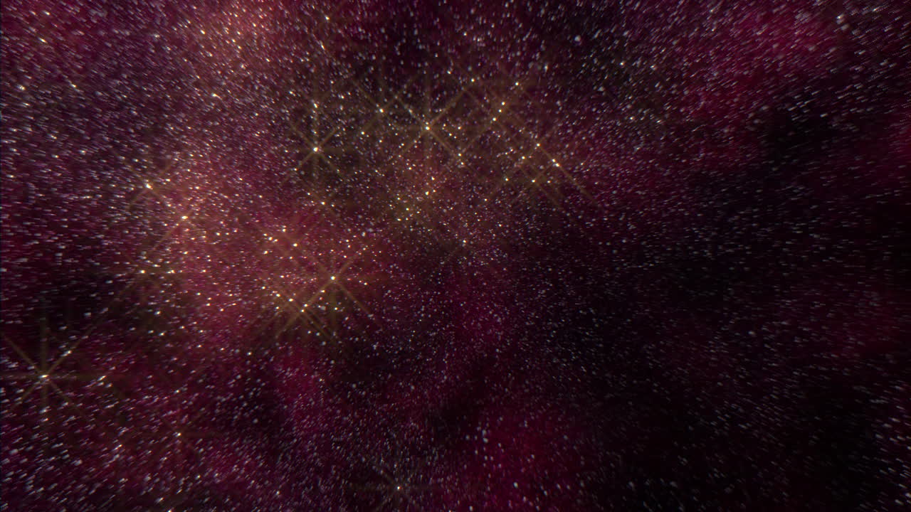 Levande 3D digital konst, himmelska prickar dansar över den pixlade duken