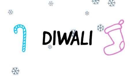 diwali written on white background