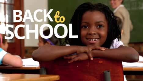 digital generated video of back to school 4k