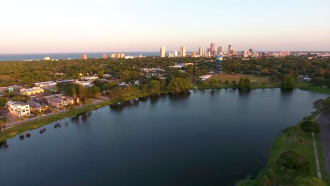 4K-Aerial-Video-of-St-Petersburg-from-Crescent-Lake-Park