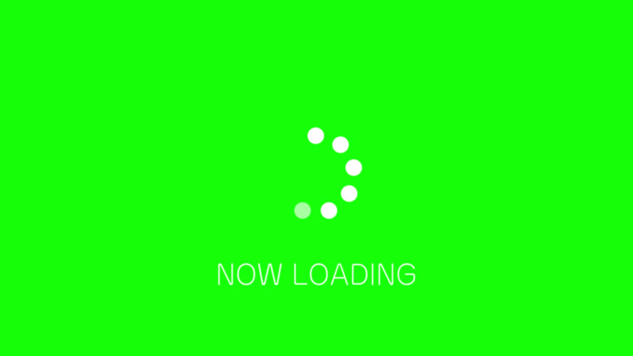 "Now Loading" Motion Graphics Green Back