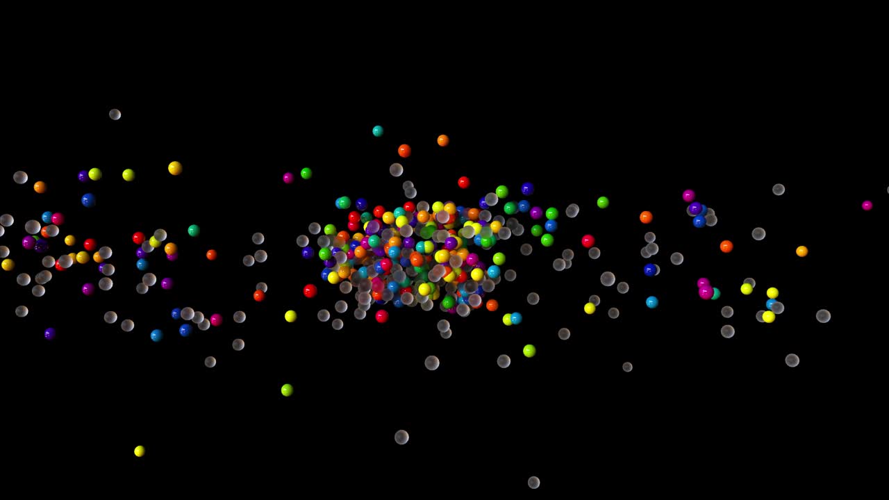 Random colored spheres