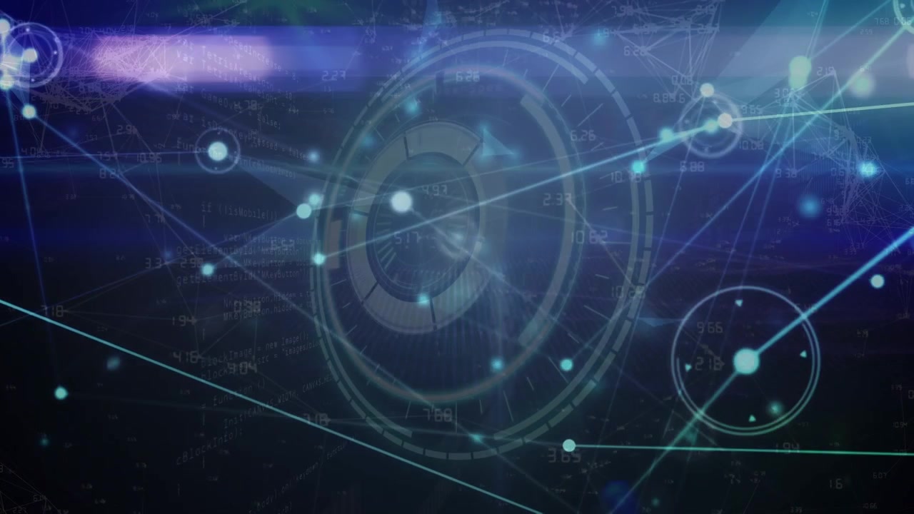Animation of network of connections over scope scanning