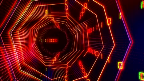 tecnología futurista sin costuras túnel del ciberespacio con bucle de flujo de información