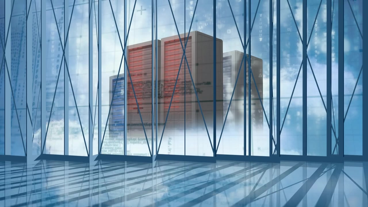 Animation of construction over server room