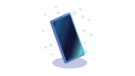 ilustración de un teléfono inteligente flotante