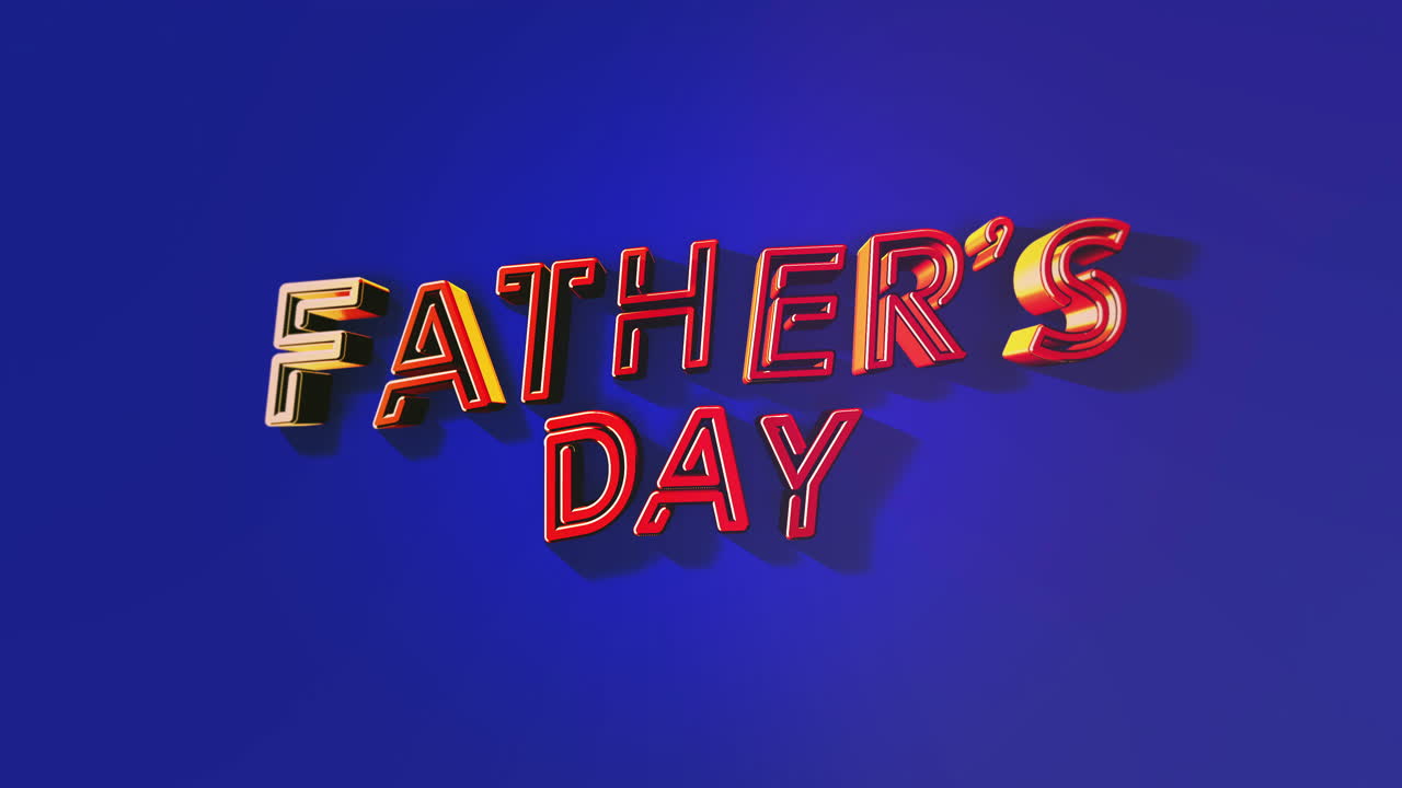 Fars dag i neonljus, djärvt och futuristiskt firande