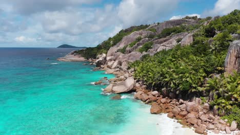 aerial view of grande soeur , an island of the seychelles